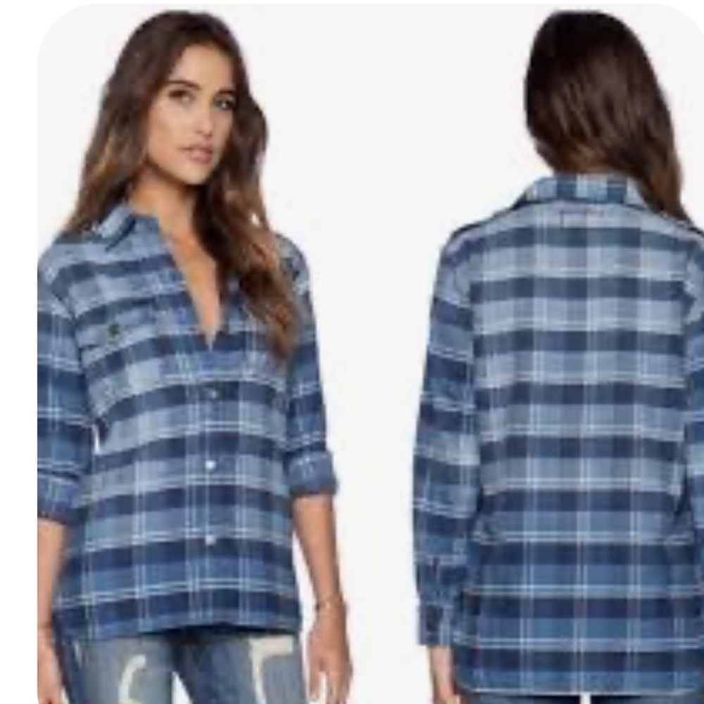 Current Elliot 0 XS Blue Plaid Kids Shirt